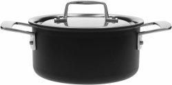 DEMEYERE BLACK 5 Garnek Niski Z Pokrywką 2.2 Ltr Black 5