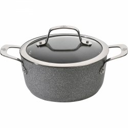 Garnek Indukcyjny Z 2 Uchwytami I Pokrywką 4.7l Salina Granitium Ballarini
