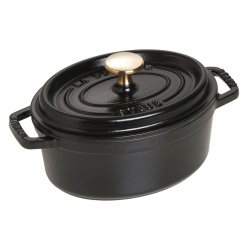 Garnek żeliwny Owalny 1l Czarny La Cocotte Staub