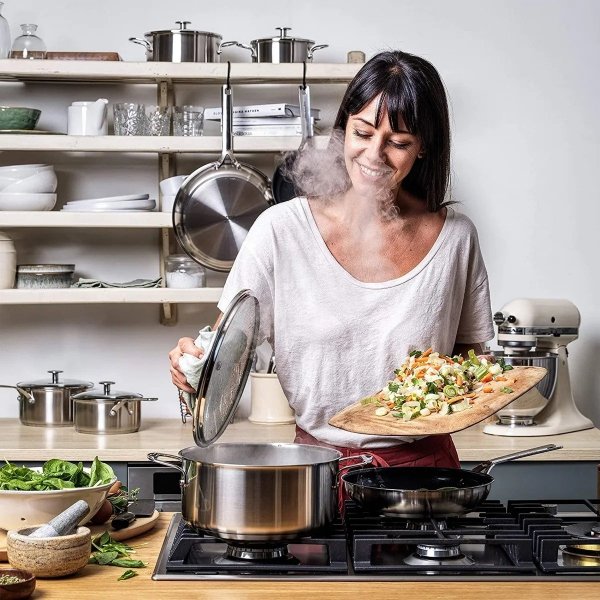 KitchenAid zestaw garnków stalowych  7 elementów
