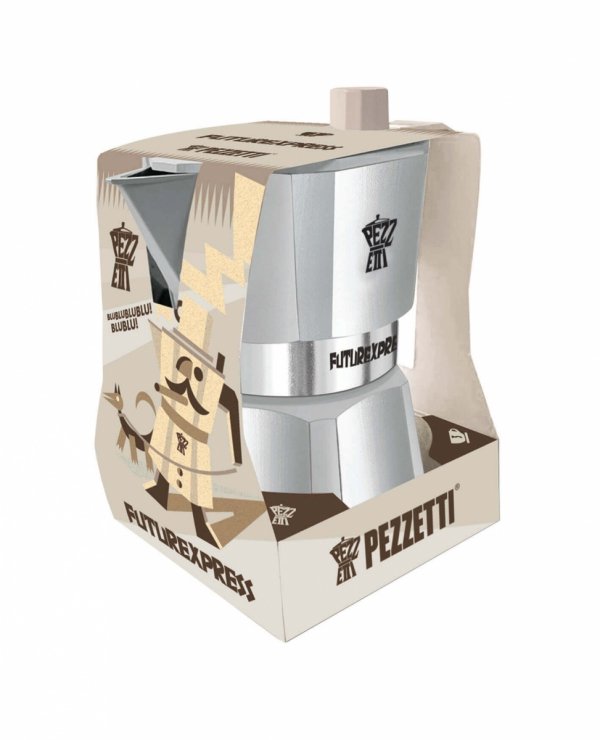 PEZZETTI FUTUREXPRESS Aluminiowa Kawiarka (3 Filiżanki) - Srebrny Futurexpress