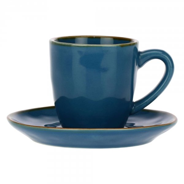 ROSE&amp;TULIPANI CONCERTO BLU AVIO Zestaw 6 filiżanek do espresso 90 ml