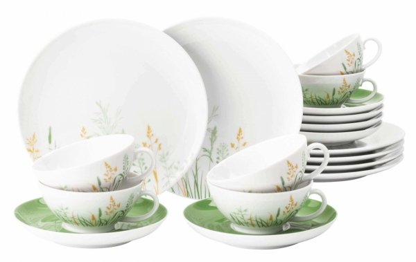 SELTMANN MEADOW GRASSES GREEN Serwis Do Herbaty Dla 6 Osób Meadow Grasses Green Seltman Wieden