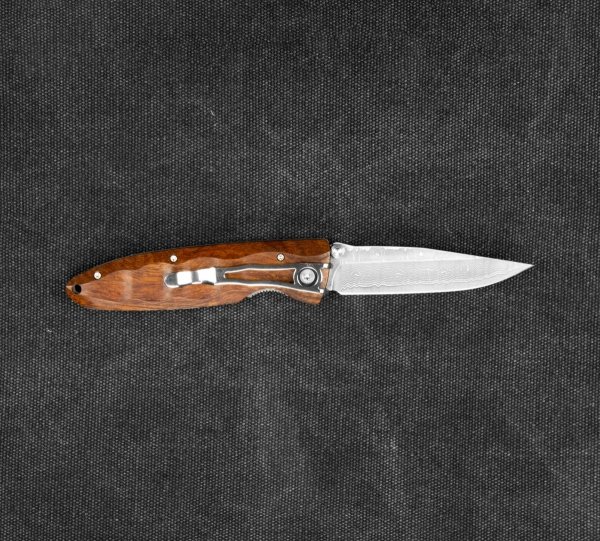 Nóż składany Mcusta Classic Wave Iron Wood Damascus