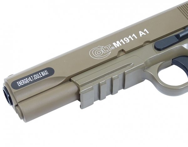 Pistolet ASG Cybergun Colt 1911A1 HPA Metal Slide - tan (180126)