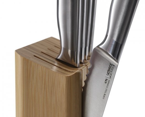 JJ-Zestaw 5 noży w bloku bambusowym, Elevate Steel