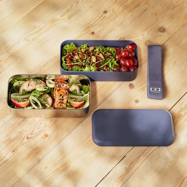 Monbento Sense Original bento lunchbox 1.2L Blue Natural