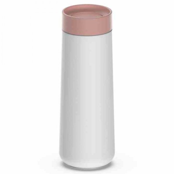 Lund London Kubek podróżny 350ml biały/różowy, Travel