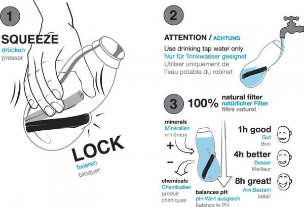 Black+blum Butelka na wodę EAU GOOD niebieska