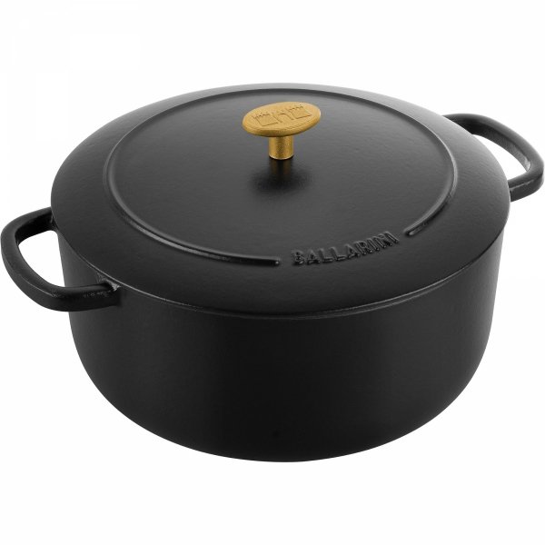 Garnek żeliwny Okrągły 5.5l Czarny Bellamonte Ballarini