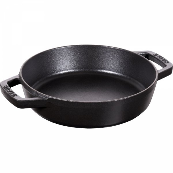 Patelnia żeliwna Z Dwoma Uchwytami 20 Cm, Czarny Staub