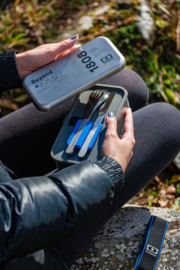 MB-Zestaw sztućców podróżnych SlimBox, Blue