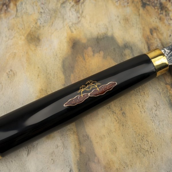 Takeshi Saji Art Fuji on Lake R-2 Nóż Szefa kuchni 21 cm + Saya