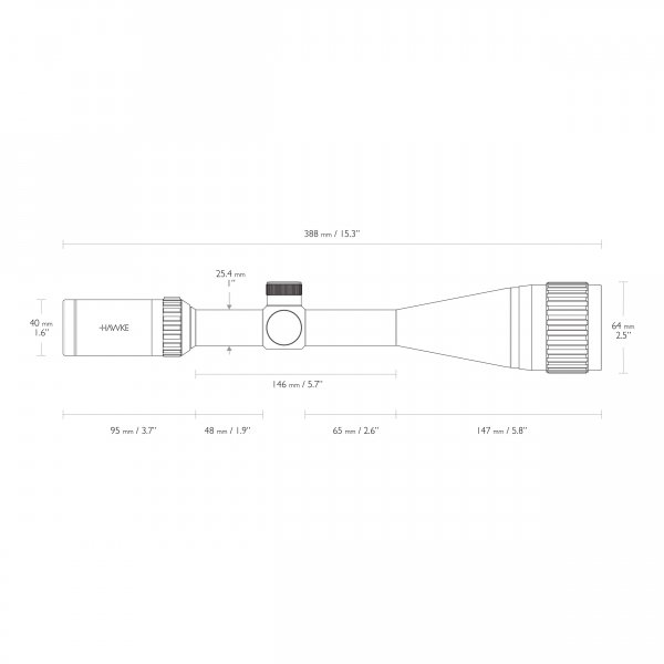 Luneta celownicza Hawke Vantage 1&quot; 4-16x50 AO IR .17 HMR