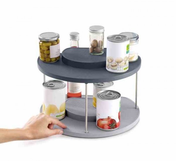 JJ-Dwupoziomowy organizer, szary, CupboardStore™