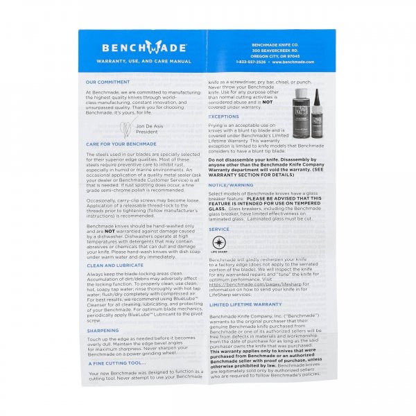 Nóż składany Benchmade 537BK-10 Bailout