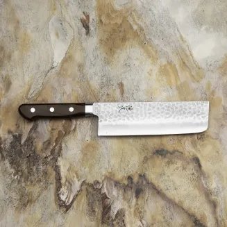 Hokiyama Murakumo AUS-8 Brown Nóż Nakiri 16,5 cm