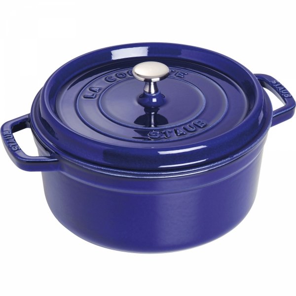 Garnek żeliwny Okrągły 5.2l Niebieski La Cocotte Staub
