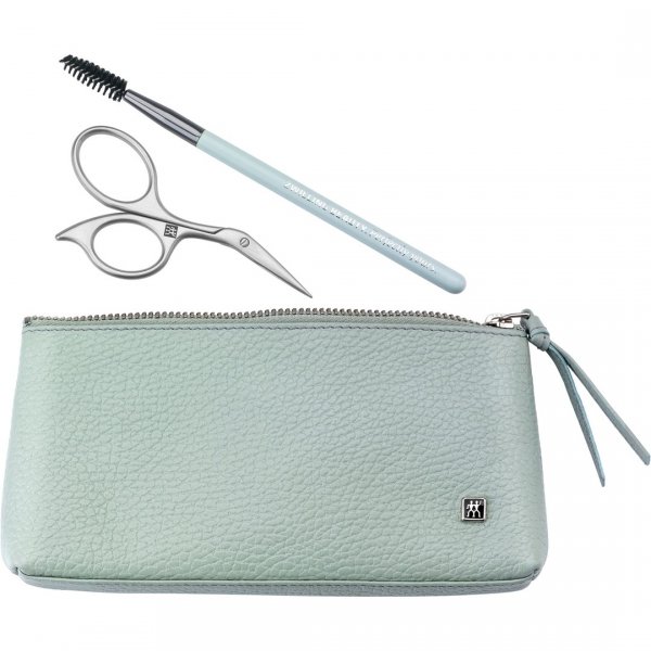 ZWILLING TWINOX Zestaw do manicure – miętowe skórzane etui, 3 elementy