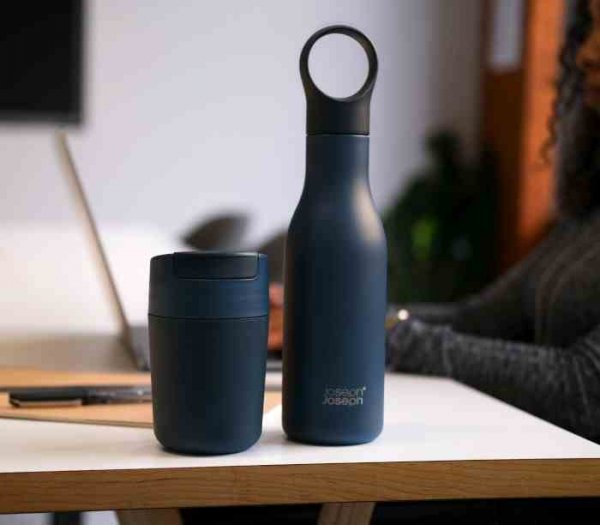 JJ - Butelka termiczna stalowa 500ml Loop™, niebie