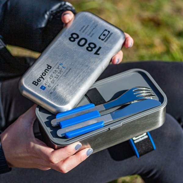 MB-Zestaw sztućców podróżnych SlimBox, Blue