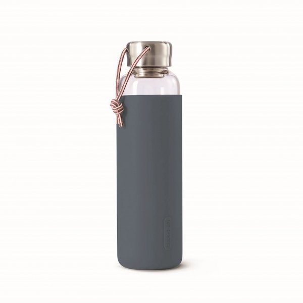 BB - Butelka szklana na wodę 600ml, łupkowa