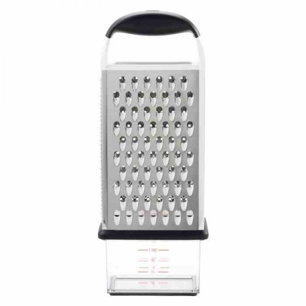 OXO-Tarka z pojemnikiem stalowo-czarna, Good Grips