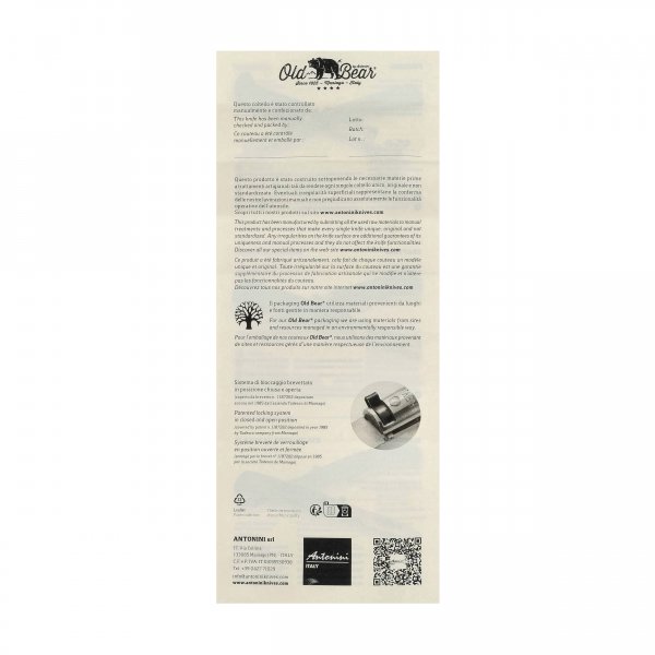 Nóż składany Antonini Old Bear Classical Wavy 190 mm - olive