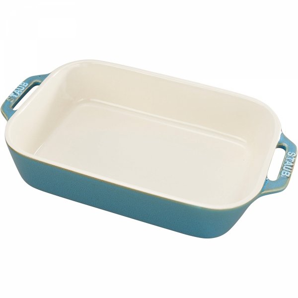 Zestaw 3 Półmisków Prostokątnych, Antyczny Turkusowy Cooking Staub