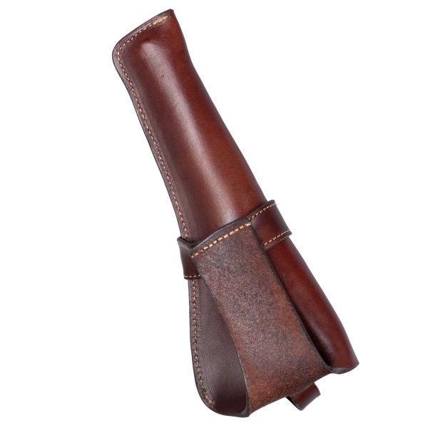 Kabura Sheriff do rewolweru czarnoprochowego 8&quot; knapik brązowa (skóra naturalna)