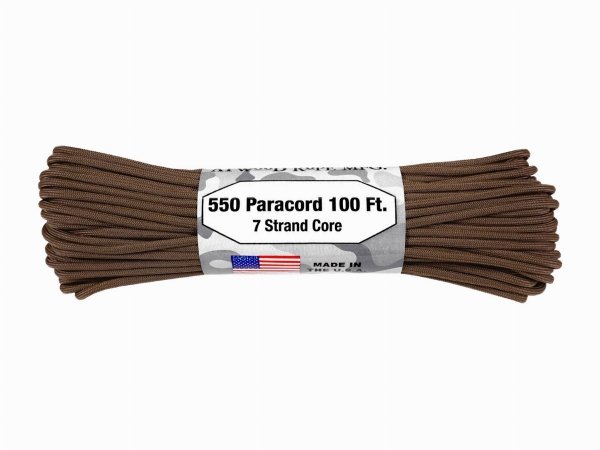 Paracord Atwood Rope MFG 550-7 4 mm 30,48 m  brązowy