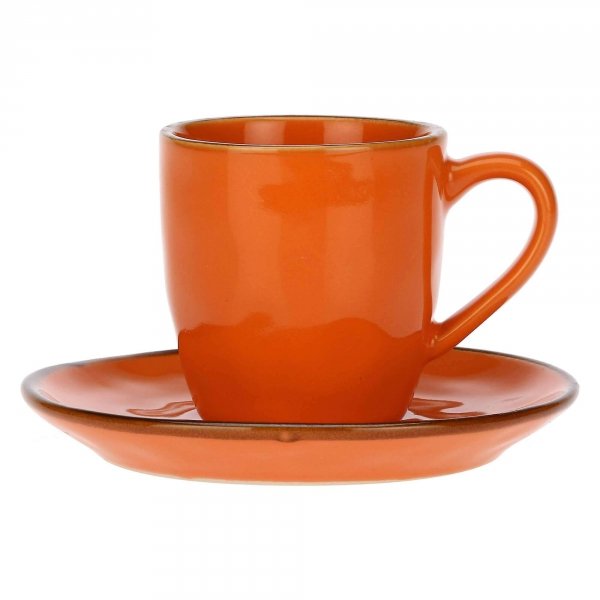 ROSE&amp;TULIPANI CONCERTO ARANCIONE Zestaw 6 filiżanek do espresso 90 ml