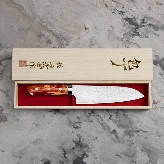Takeshi Saji Red Turquise R2 Nóż Santoku 18 cm