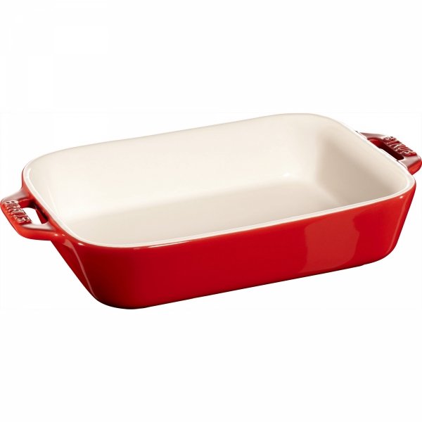 Prostokątny Półmisek Ceramiczny 1.1l Czerwony Cooking Staub