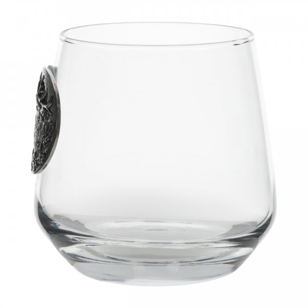 Szklanki do whisky Golden Fox Diamond Deer Gold zdobione odlewanym elementem 2 szt.