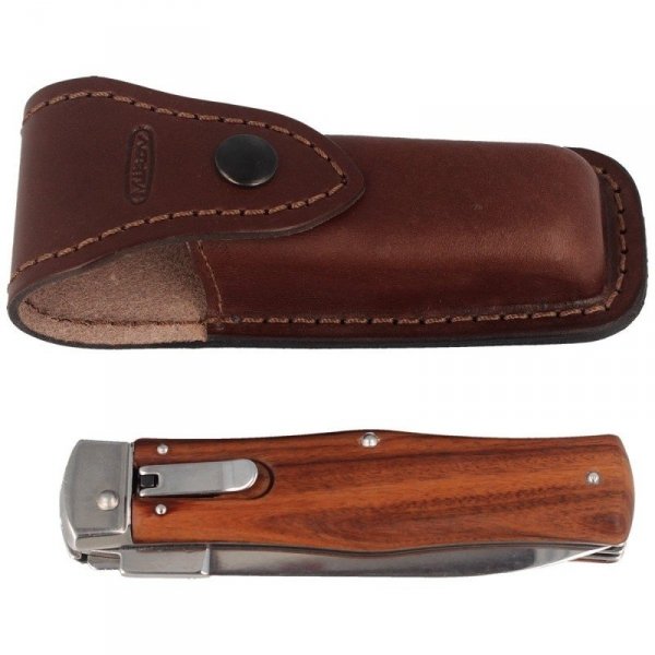 Nóż sprężynowy Mikov Predator palisander wood z piłą (241-nd-2/kp)