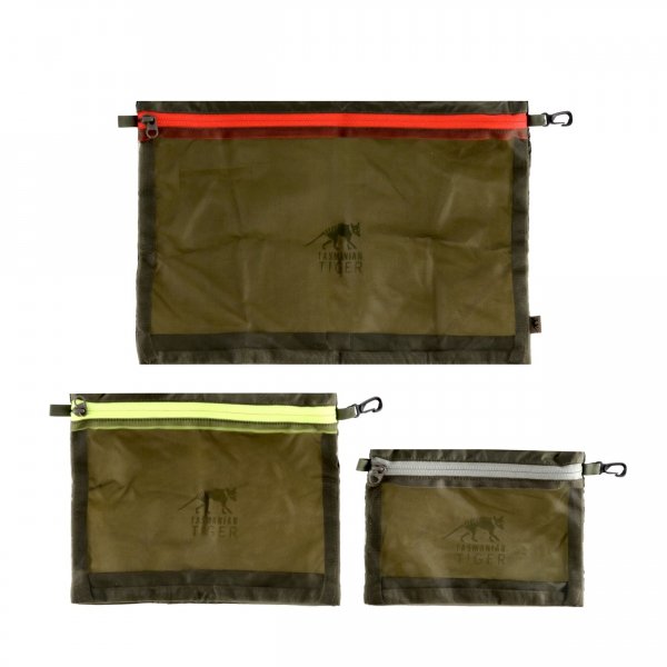 Zestaw organizerów Tasmanian Tiger Mesh Pockets, oliwkowy