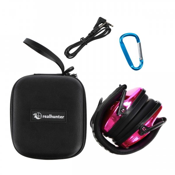 Ochronniki słuchu aktywne RealHunter Active ProSHOT BT devil pink