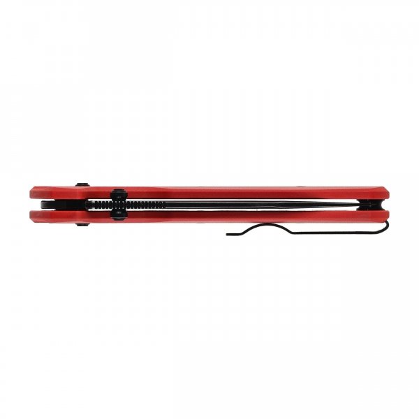 Nóż składany KNIVESPL The First Sandvik 14C28N, czerwone G10, czarna powłoka PVD