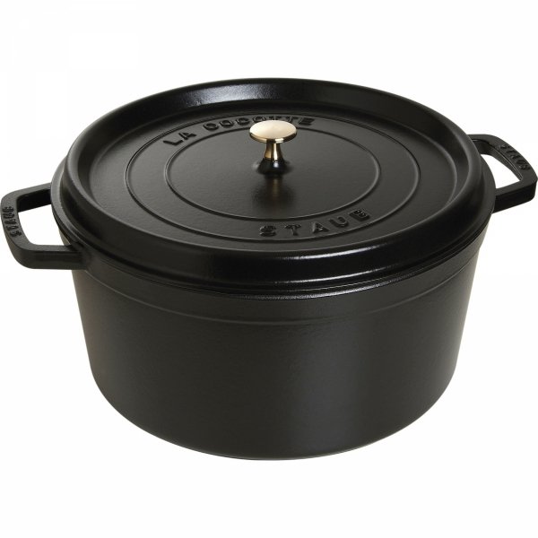 Garnek żeliwny Okrągły 12.6l Czarny La Cocotte Staub