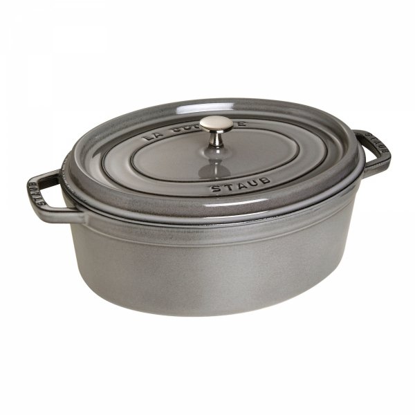 Garnek żeliwny Owalny 5.5l Grafitowy La Cocotte Staub