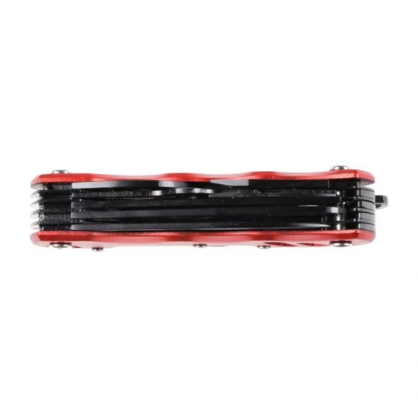 Multitool narzędzie wielofunkcyjne survival 13w1, czerwony
