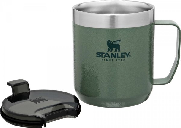 Kubek kempingowy z pokrywką - zielony - 0.35L / STANLEY