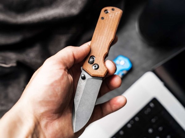 Nóż Böker Plus Rockstub Brown Micarta 2.0 14C28N