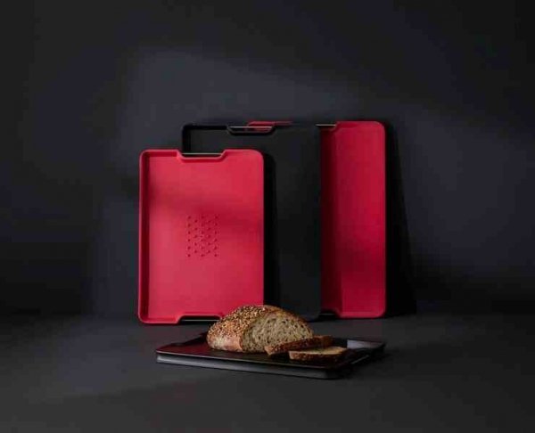 JJ - Deska do krojenia czerwona, Cut&amp;Carve