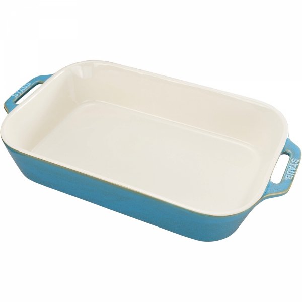 Zestaw 3 Półmisków Prostokątnych, Antyczny Turkusowy Cooking Staub