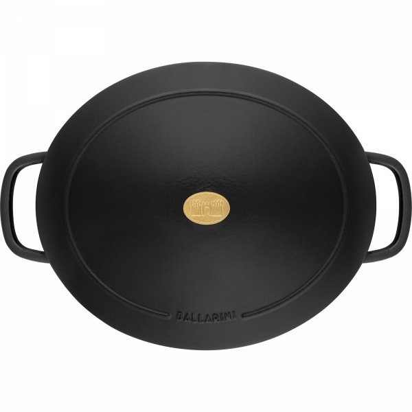Garnek żeliwny Owalny 7.5l Czarny Bellamonte Ballarini