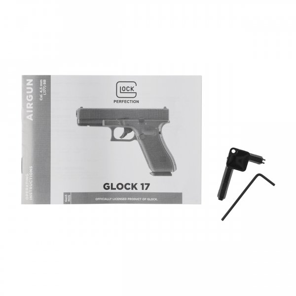 Pistolet wiatrówka Glock 17 gen 5 MOS 4,5 mm BB 3J bez płytek