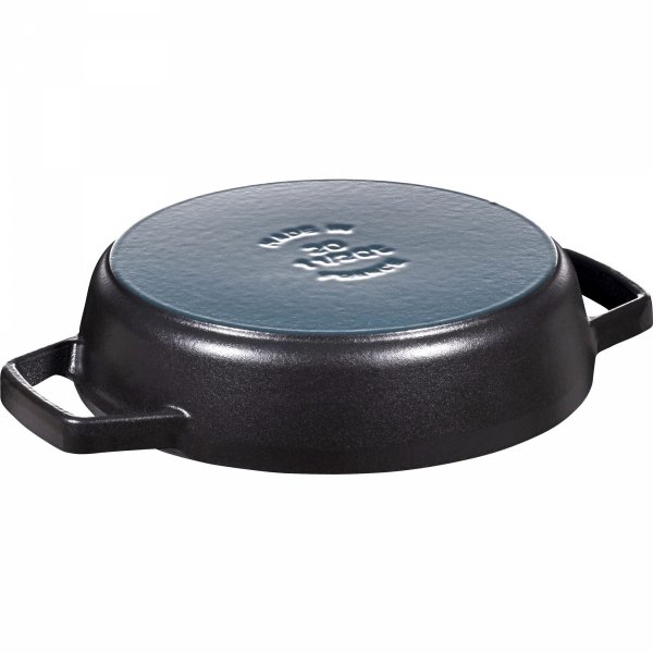 Patelnia żeliwna Z Dwoma Uchwytami 20 Cm, Czarny Staub