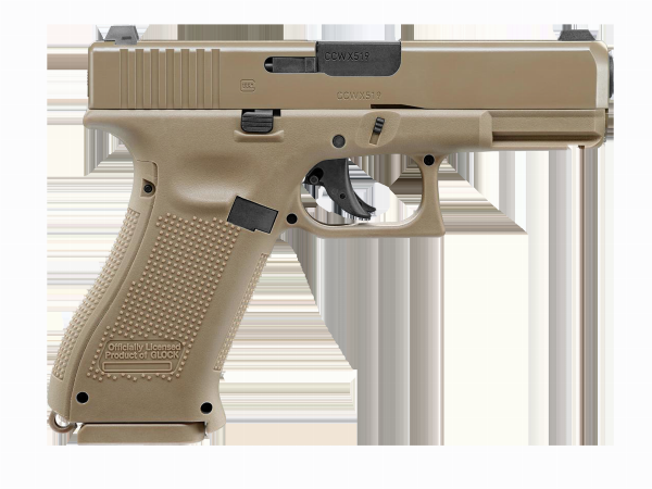 Pistolet wiatrówka Glock 19X 4,5 mm coyote BB CO2